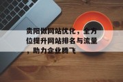 贵阳做网站优化，全方位提升网站排名与流量，助力企业腾飞