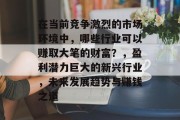 在当前竞争激烈的市场环境中，哪些行业可以赚取大笔的财富？，盈利潜力巨大的新兴行业，未来发展趋势与赚钱之道