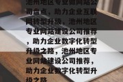 池州地区专业做网站公司盘点，助力企业互联网转型升级，池州地区专业网站建设公司推荐，助力企业数字化转型升级之路，池州地区专业网站建设公司推荐，助力企业数字化转型升级之路