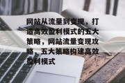 网站从流量到变现，打造高效盈利模式的五大策略，网站流量变现攻略，五大策略构建高效盈利模式