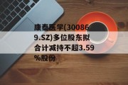 康泰医学(300869.SZ)多位股东拟合计减持不超3.59%股份