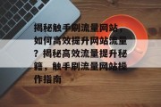 揭秘触手刷流量网站，如何高效提升网站流量？揭秘高效流量提升秘籍，触手刷流量网站操作指南