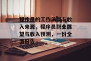 程序员的工作前景与收入来源,程序员职业展望与收入预测,一份全面报告 程序员的工作前景与收入来源,程序员职业展望与收入预测,一份全面报告