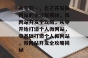 从零到一，自己开发微网站的全过程揭秘，微网站开发全攻略，从零开始打造个人微网站，零基础打造个人微网站，微网站开发全攻略揭秘
