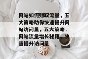 网站如何赚取流量，五大策略助你快速提升网站访问量，五大策略，网站流量增长秘籍，快速提升访问量