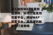 深入解析WAP流量网站源码，如何打造高效流量平台，揭秘WAP流量平台，高效源码解析与打造策略