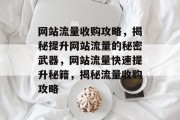 网站流量收购攻略，揭秘提升网站流量的秘密武器，网站流量快速提升秘籍，揭秘流量收购攻略