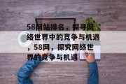 58网站排名，探寻网络世界中的竞争与机遇，58网，探究网络世界的竞争与机遇