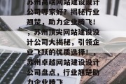 苏州高端网站建设设计公司哪家好？揭秘行业翘楚，助力企业腾飞！，苏州顶尖网站建设设计公司大揭秘，引领企业飞跃的优质选择！，苏州卓越网站建设设计公司盘点，行业翘楚助力企业腾飞