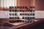 国外买网站流量，如何有效提升网站访问量与知名度，海外网站流量购买攻略，高效提升网站访问量和知名度秘诀