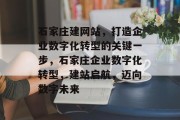 石家庄建网站，打造企业数字化转型的关键一步，石家庄企业数字化转型，建站启航，迈向数字未来