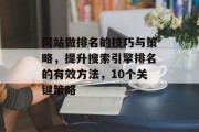 网站做排名的技巧与策略，提升搜索引擎排名的有效方法，10个关键策略