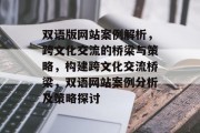 双语版网站案例解析，跨文化交流的桥梁与策略，构建跨文化交流桥梁，双语网站案例分析及策略探讨