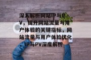 深入解析网站IP与PV，提升网站流量与用户体验的关键指标，网站流量与用户体验优化，IP与PV深度解析