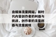 自媒体流量网站，新时代内容创作者的利器与挑战，创作者的流量利器与流量困境