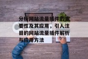 分析网站流量插件的重要性及其应用，引人注目的网站流量插件解析与应用方法