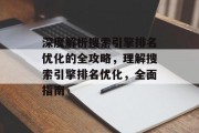 深度解析搜索引擎排名优化的全攻略，理解搜索引擎排名优化，全面指南