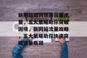新网站如何快速获取流量，五大策略助你突破困境，新网站流量攻略，五大策略助你快速突破流量瓶颈
