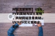 网站流量解析，UV与PV的奥秘与优化策略，揭秘网站流量奥秘，UV与PV优化策略全解析