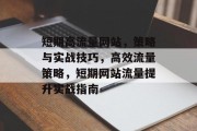 短期高流量网站，策略与实战技巧，高效流量策略，短期网站流量提升实战指南