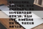 青岛SEO公司网站，专业优化服务，助力企业网络营销腾飞，青岛SEO专家助力企业网络营销飞跃，青岛SEO专家，助力企业网络营销飞跃，专业优化服务腾飞之道