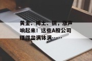 黄金、稀土、铜，涨声响起来！这些A股公司赚得盆满钵满……