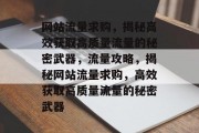 网站流量求购，揭秘高效获取高质量流量的秘密武器，流量攻略，揭秘网站流量求购，高效获取高质量流量的秘密武器