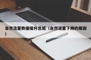 自然流量数据提升总结（自然流量下降的原因）