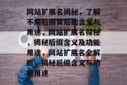 网站扩展名揭秘，了解不同后缀背后的含义与用途，网站扩展名探秘，揭秘后缀含义及功能用途，网站扩展名全解析，揭秘后缀含义与功能用途