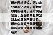 温岭网站建设，助力企业数字化转型，打造互联网新名片，温岭网站建设，企业数字化转型路上的互联网新名片，温岭企业数字化转型，网站建设铸就互联网新名片