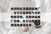 如何购买流量网站推广，全方位指南助力您的网络营销，流量网站推广攻略，全方位网络营销指南速成手册