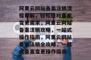 阿里云网站备案注销流程详解，轻松应对备案变更需求，阿里云网站备案注销攻略，一站式操作指南，阿里云网站备案注销全攻略，一站式备案变更操作指南