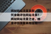 揭秘网站流量真假，如何准确评估网站流量？揭秘网站流量之谜，精准评估流量真相指南