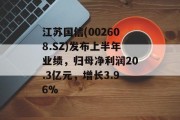 江苏国信(002608.SZ)发布上半年业绩，归母净利润20.3亿元，增长3.96%
