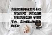 流量使用网站查询系统，智慧管理，高效监控，智能流量监控与管理平台，高效网站流量查询系统
