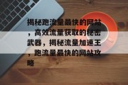 揭秘跑流量最快的网站，高效流量获取的秘密武器，揭秘流量加速王，跑流量最快的网站攻略