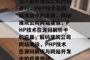 深入解析建筑公司网站源码，PHP技术在网站建设中的应用，揭秘建筑公司网站建设，PHP技术在源码解析中的应用，解码建筑公司网站建设，PHP技术在源码解析与网站开发中的应用揭秘