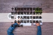 个人网站向企业网站转型的策略与实战案例分析，个人网站华丽转身，企业网站转型策略与实战解析