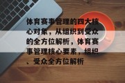 体育赛事管理的四大核心对象，从组织到受众的全方位解析，体育赛事管理核心要素，组织、受众全方位解析