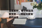 深度解析，哪个网站流量快些——揭秘流量加速的秘密