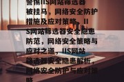 警惕IIS网站筛选器被挂马，网络安全防护措施及应对策略，IIS网站筛选器安全隐患防范，网络安全策略与应对之道，IIS网站筛选器安全隐患解析，网络安全防护与应对策略