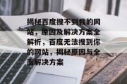 揭秘百度搜不到我的网站，原因及解决方案全解析，百度无法搜到你的网站，揭秘原因与全面解决方案