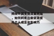 揭秘外国免费流量网站，如何利用这些资源提升个人或企业影响力