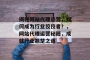 揭秘网站代理运营，如何成为行业佼佼者？，网站代理运营秘籍，成就行业翘楚之道