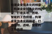 构建企业信息化的桥梁，构建企业信息化的桥梁，打造高效、透明、智能的工作环境，构建企业信息化的桥梁，打造高效、透明、智能的工作环境