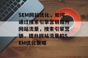 SEM网站优化，如何通过搜索引擎营销提升网站流量，搜索引擎营销，提升网站流量的SEM优化策略