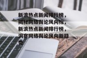 新浪热点新闻排行榜，揭秘网络舆论风向标，新浪热点新闻排行榜，洞察网络舆论风向新趋势