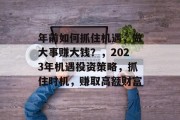 年前如何抓住机遇，做大事赚大钱？，2023年机遇投资策略，抓住时机，赚取高额财富