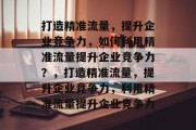 打造精准流量，提升企业竞争力，如何利用精准流量提升企业竞争力？，打造精准流量，提升企业竞争力，利用精准流量提升企业竞争力