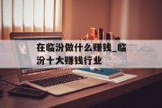 在临汾做什么赚钱_临汾十大赚钱行业